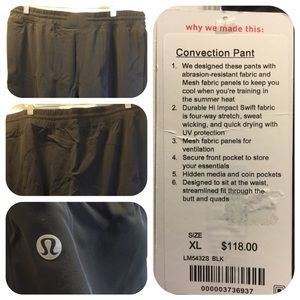 Lululemon men’s XL Convection Pants ($118 MSRP)